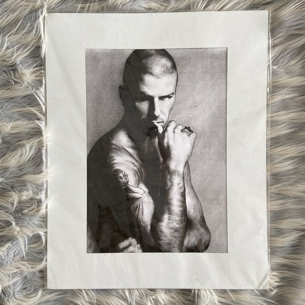 David Beckham hand sketched artwork